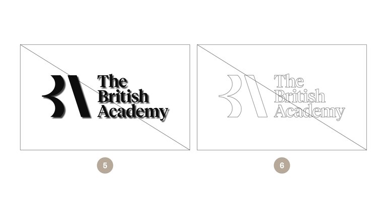 Diagram showing what to avoid when using the British Academy logo