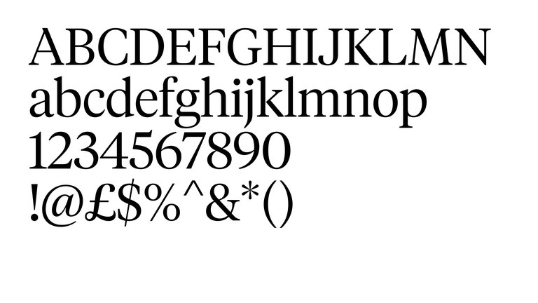 Example of Tiempos font