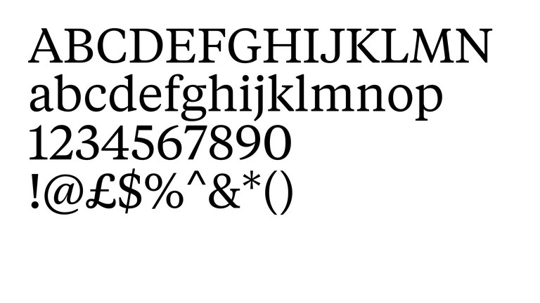 Example of Tiempos Regular font