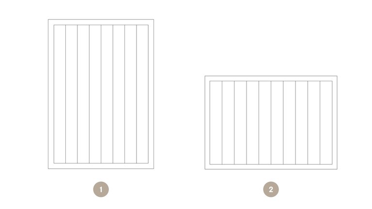 Diagram showing spacing