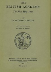 Cover of 'The British Academy: The First Fifty Years'