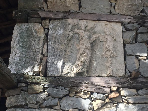 An ancient stone used on an exterior wall in Altinkaya (ca. 300 BC–AD 300)