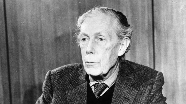 Black and white close-up photograph of Anthony Blunt.