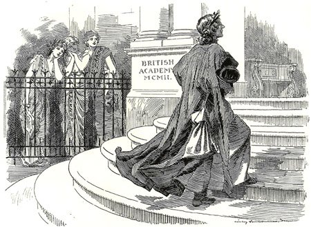 Uninvited Graces Punch cartoon 1902 (BAR 32)