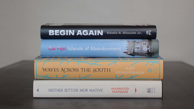 An image of the books shortlisted for the British Academy Book Prize in 2021.