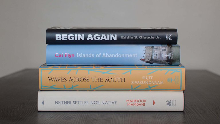 Photograph of shortlisted books