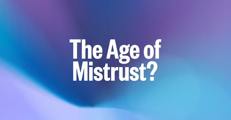 Banner for 'The Age of Mistrust?' autumn events programme