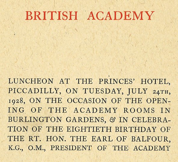 Burlington Gardens dinner party menu