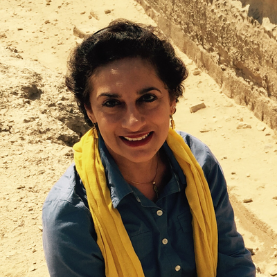 Photo of Professor Salima Ikram FBA at an archaeological dig
