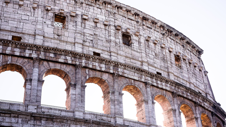 Colosseum in Rome without people in the morning