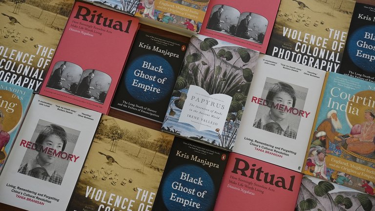 Photograph of shortlisted books