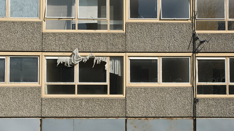 Deserted flats on Heygate Estate, South London