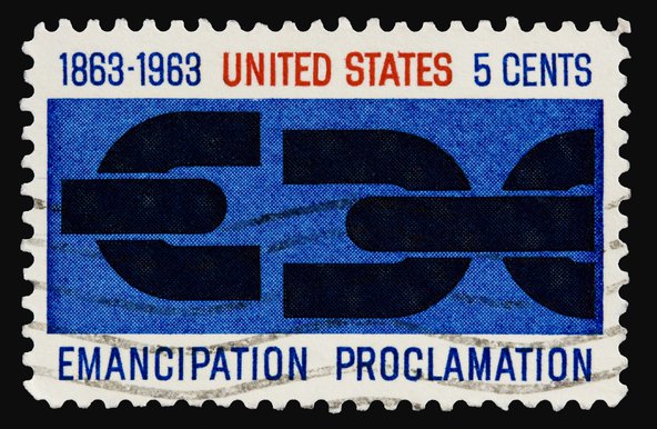 A 1963 United States postage stamp commemorating the centenary of the Emancipation Proclamation