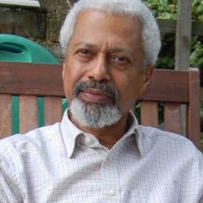 Head and shoulders photo of Professor Abdulrazak Gurnah Hon FBA (credit University of Kent)t