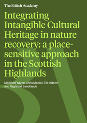 Integrating Intangible Cultural Heritage in nature recovery - a place-sensitive approach in the Scottish Highlands - front cover