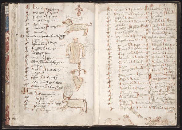 A 15th century manuscript of Latin-English vocabulary. Image credit: Beinecke Rare Book & Manuscript Library.