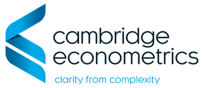 The logo for Cambridge Econometrics, an independent research organisation specialising in economics