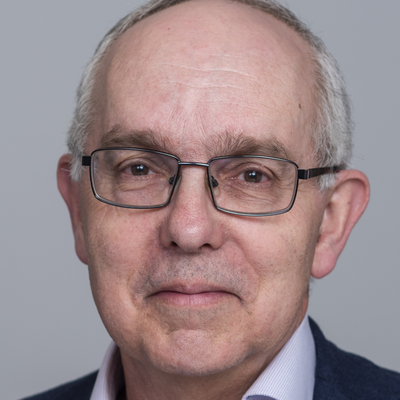 Photo of David Gellner FBA against a grey background. Photo by John Cairns