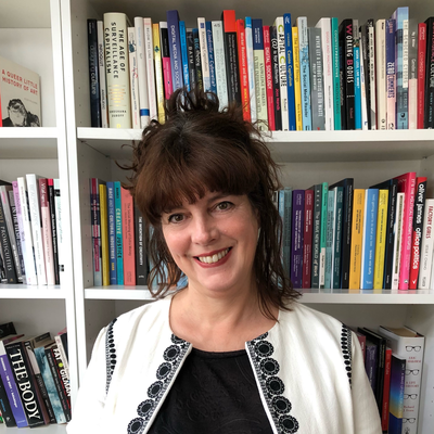 Headshot of Professor Rosalind Clair Gill FBA (credit Kat Gill)