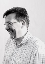 A black and white photo of Tim Harper FBA.