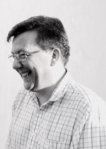 A black and white photo of Tim Harper FBA.