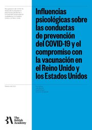 Front page of Psychological Influences on COVID-19 Preventive Behaviours and Vaccine Engagement in the USA and UK (Spanish translation)