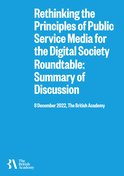 Front page of 'Rethinking the Principles of Public Service Media for the Digital Society Roundtable'