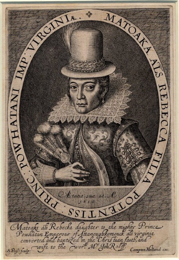 Pocahontas_by_Simon_van_de_Passe_