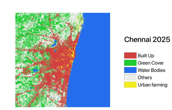 Predicted land cover map of Chennai in 2025.png