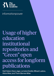 Usage of higher education institutional repositories and “Green” open access for longform publications - front cover