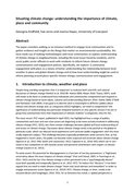 Front page of Situating climate change - understanding the importance of climate, place and community