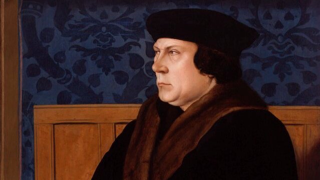 Thomas Cromwell, Earl of Essex, painted by Holbein.