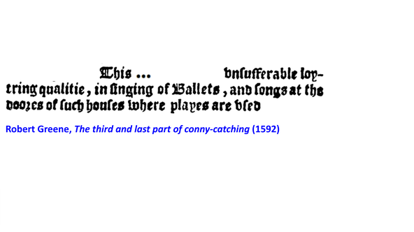 Excerpt from Robert Greene's The Third and last part of conny-catching (1592).