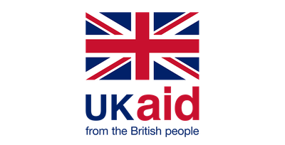 Logo of UK aid (union jack with text below)