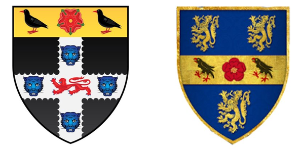 Two colourful examples of heraldry of Cardinal Wolsey