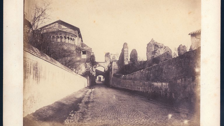 Old photograph of historic architecture in Italy