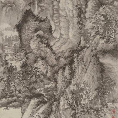 Wang Meng - Dwelling in the Qingbian Mountains