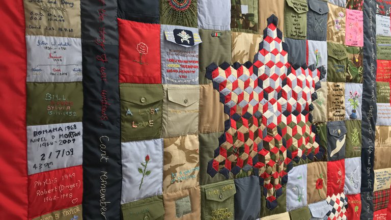 The War Widows' commemorative quilt