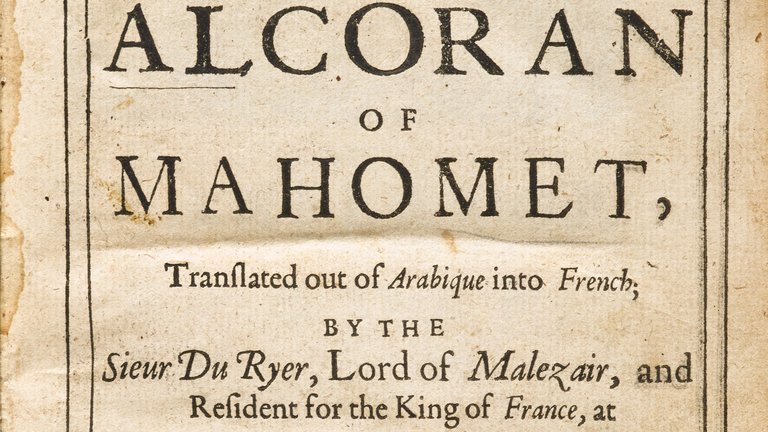 Front page of the Alcoran of Mahomet
